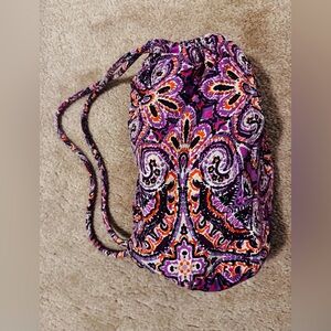 Vera Bradley Vibrant Paisley Drawstring Bag